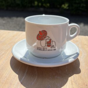 Tasse. + Sous-Tasses Folliet X6 (Neuf)