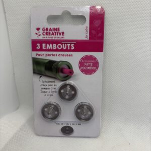 Embout Pour Perles Creuses X3 (Neuf)