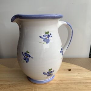 Carafe "fleurie" bleu et blanche" (Occasion)