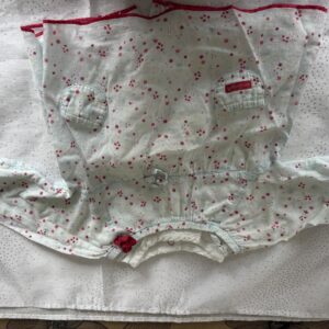 Tunique bleu ciel à point rose