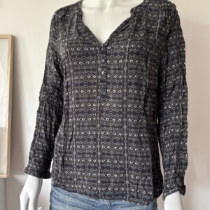 BLOUSE "BLEU ET MARRON" (OCCASION)