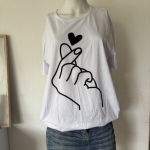 Tee shirt "Blanc motif noir" (occasion)