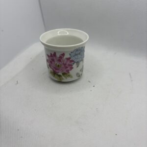 Petit pot en porcelaine "Fleur R & B"